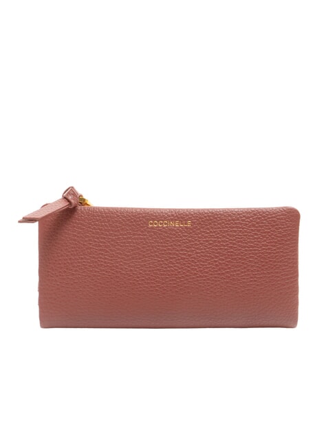 COCCINELLE SOFTY Cartera grande de cuero brandy - Carteras Mujer
