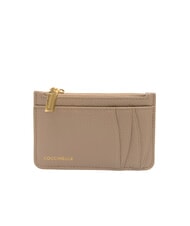 COCCINELLE ROUNDED PRINTED Tarjetero plano de piel con cremallera - Carteras Mujer