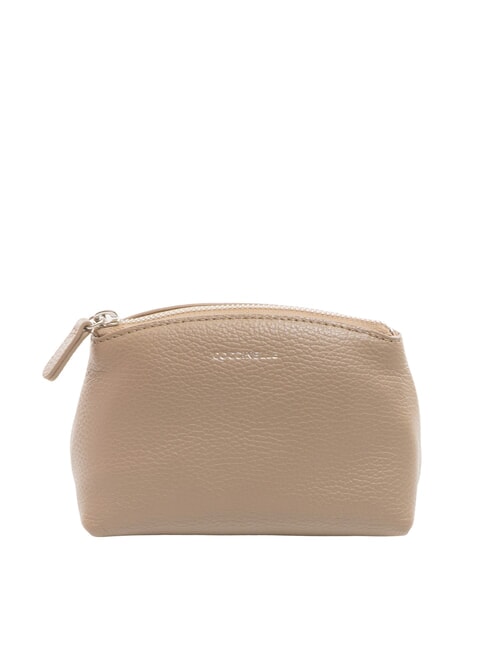 COCCINELLE AGATEA Estuche de belleza de cuero topo cálido - Carteras de mano & Neceser