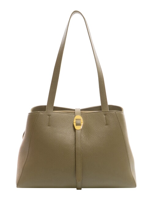COCCINELLE CHARA Bolso de hombro de piel verde laurel - Bolsos Mujer