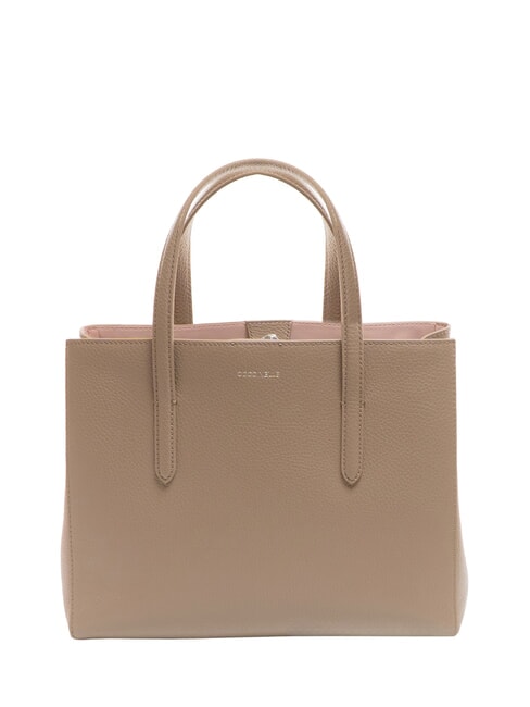 COCCINELLE SWAP Bolso de piel con bandolera topo cálido - Bolsos Mujer