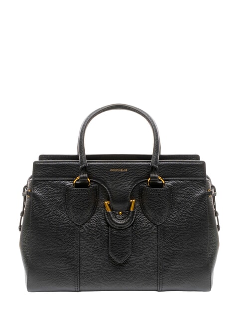 COCCINELLE YORK Bolso de piel con hebilla negro - Bolsos Mujer