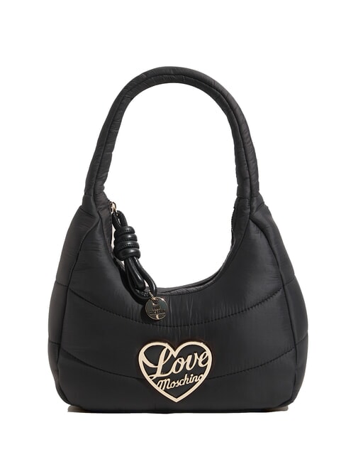 LOVE MOSCHINO AIR WAVE Bolso de hombro pequeño y abultado negro - Bolsos Mujer