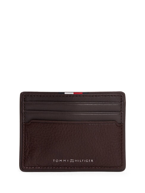 TOMMY HILFIGER TH CORP Tarjetero de cuero granos de café - Carteras Hombre