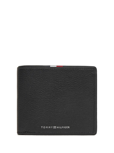 TOMMY HILFIGER TH CORP Cartera de cuero negro - Carteras Hombre