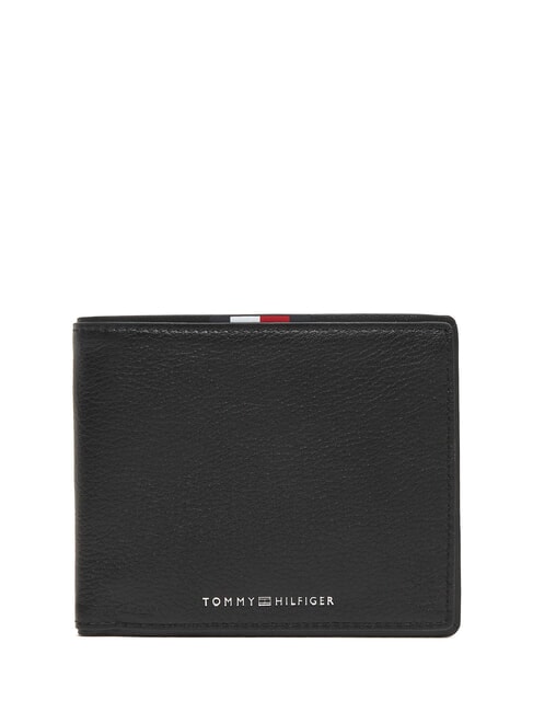 TOMMY HILFIGER TH CORP Cartera pequeña de cuero negro - Carteras Hombre