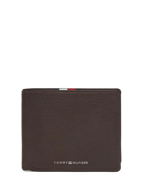 TOMMY HILFIGER TH CORP Cartera de cuero granos de café - Carteras Hombre