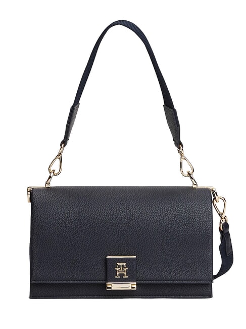 TOMMY HILFIGER TH HER Bolso de hombro, con correa para el hombro azul espacial / negro - Bolsos Mujer
