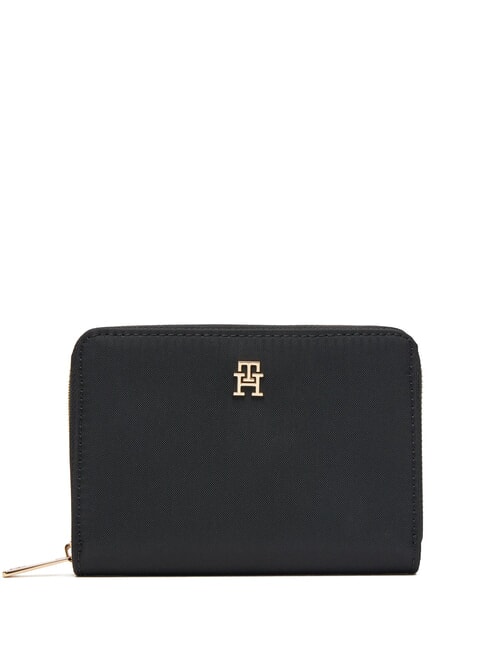 TOMMY HILFIGER TH ICON Cartera mediana con cremallera negro - Carteras Mujer