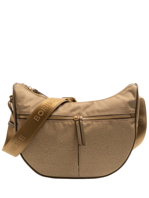 BORBONESE LUNA BAG Flexos Zip verde petróleo - Bolsos Mujer