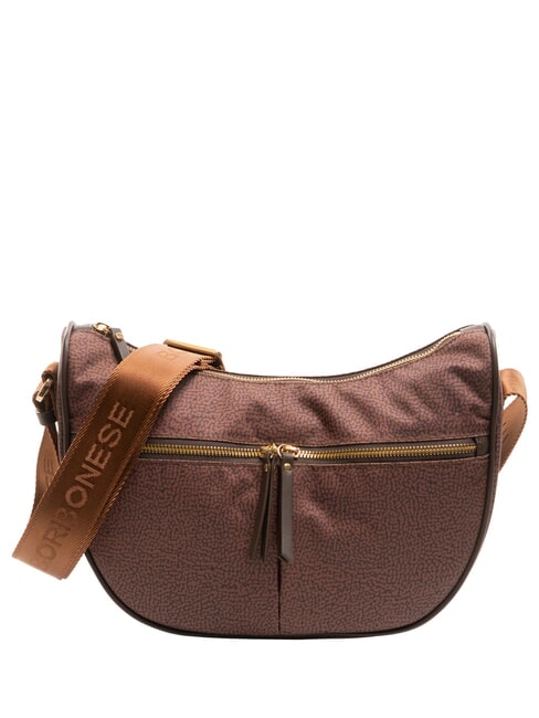 BORBONESE LUNA BAG M Flexos Zip terracota - Bolsos Mujer