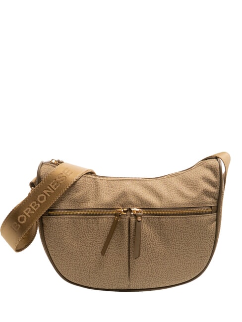 BORBONESE LUNA BAG M Flexos Zip verde petróleo - Bolsos Mujer