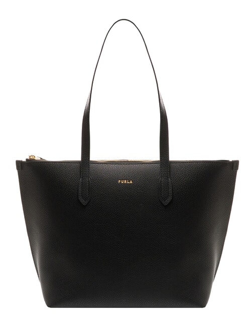 FURLA CLASSIC Bolso de compras de cuero negro - Bolsos Mujer