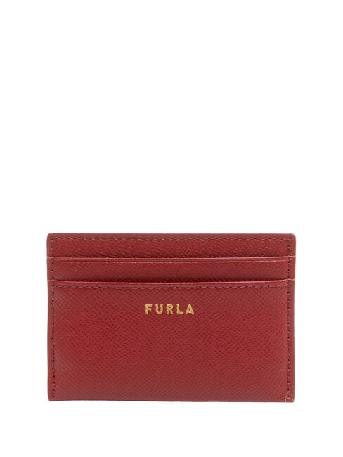 FURLA GARDENIA Tarjetero de piel con estampado Andrómeda laca - Carteras Mujer