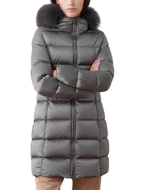 COLMAR DELUXE Chaqueta larga de plumas con capucha acero oscuro-acero oscuro - Chaquetas de plumas de mujer