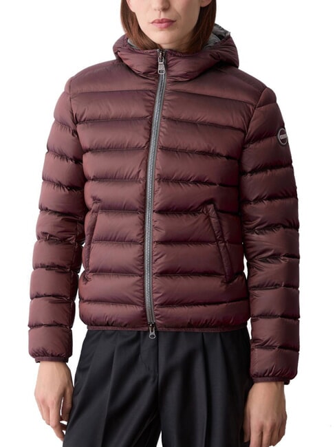 COLMAR DELUXE Chaqueta corta de plumas con capucha morena oscura-oscuras - Chaquetas de plumas de mujer