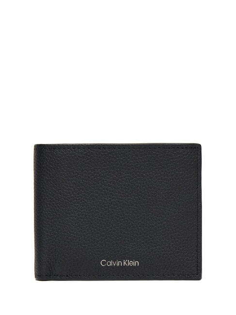 CALVIN KLEIN FOIL EMBOSS  Cartera de cuero En negro - Carteras Hombre