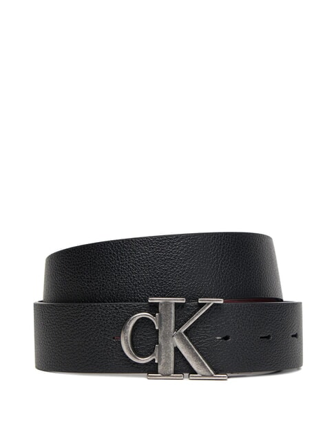 CALVIN KLEIN CK HARDWARE Cinturón de doble cara chocolate negro/decadente - Cinturones