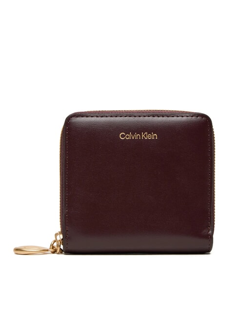 CALVIN KLEIN ENGRAVED  Cartera pequeña de cuero dulce de azúcar - Carteras Mujer