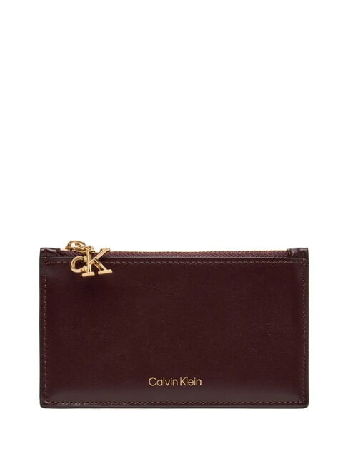 CALVIN KLEIN HARDWARE MONOGRAM Tarjetero / monedero de cuero dulce de azúcar - Carteras Mujer