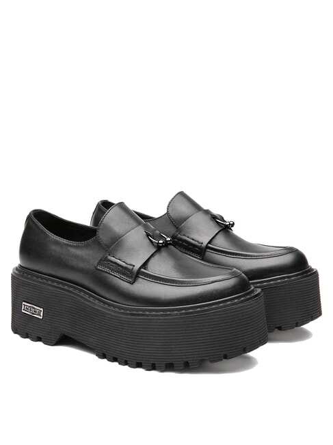 CULT AXL 4538 Mocasines de piel con flecos negro - Zapatos Mujer