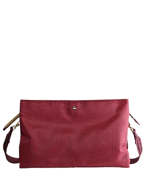 BORBONESE L'ECOLE NYLON Bolso bandolera con tres compartimentos merlot - Bolsos Mujer
