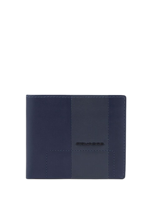 PIQUADRO FINN Billetera de cuero azul - Carteras Hombre