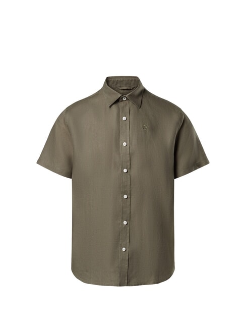 NORTH SAILS N/S Camisa de lino verde oscuro - Camisas de hombre