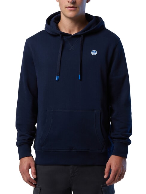 NORTH SAILS ROUND LOGO Sudadera con capucha de algodón Azul marino - Sudaderas