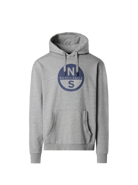 NORTH SAILS GRAPHIC Sudadera con capucha de algodón mezcla gris medio - Sudaderas