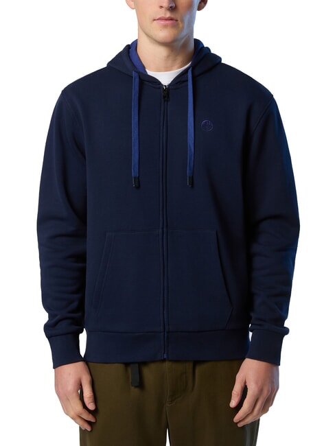 NORTH SAILS LOGO Sudadera con capucha y cremallera completa Azul marino - Sudaderas