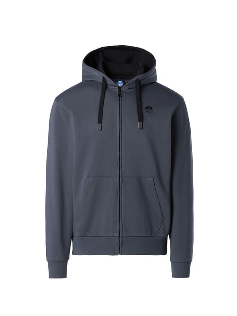 NORTH SAILS LOGO Sudadera con capucha y cremallera completa asfalto - Sudaderas