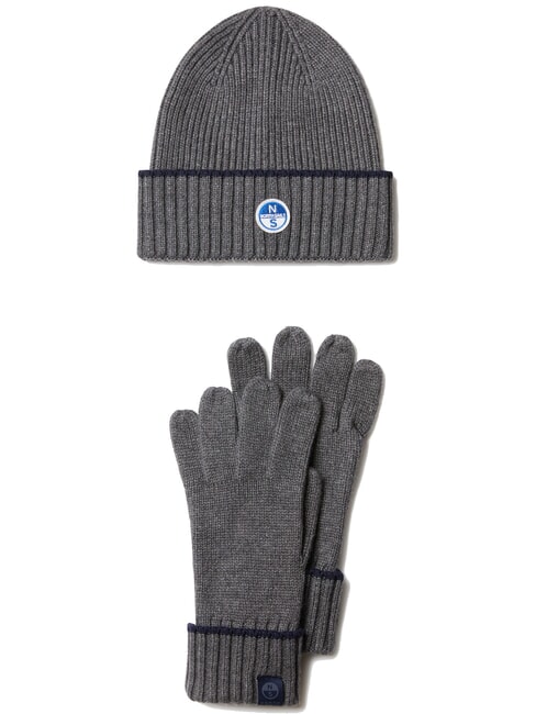 NORTH SAILS N/S Set de regalo de bufanda y sombrero mezcla gris medio - Sombreros