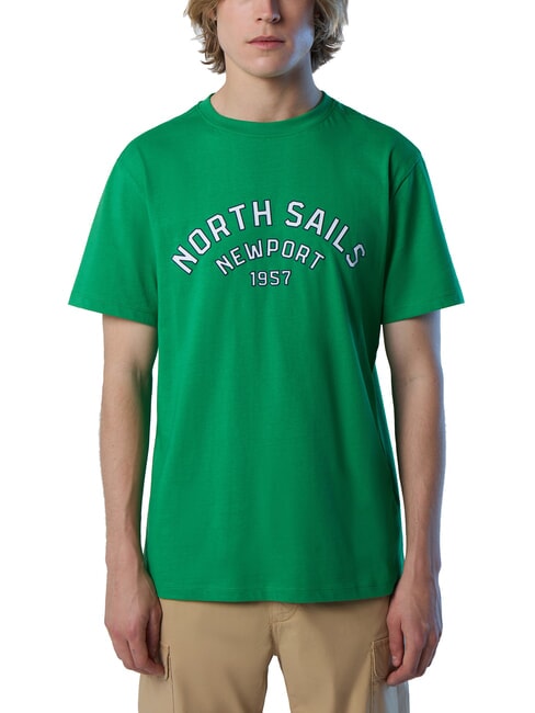NORTH SAILS NEWPORT Camiseta de algod&oacute;n con logotipo de arco abeja verde - camiseta