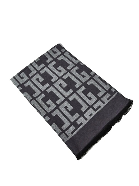 GAUDÌ ESTELLE Bufanda con flecos y logotipo por toda la prenda gris - Bufandas