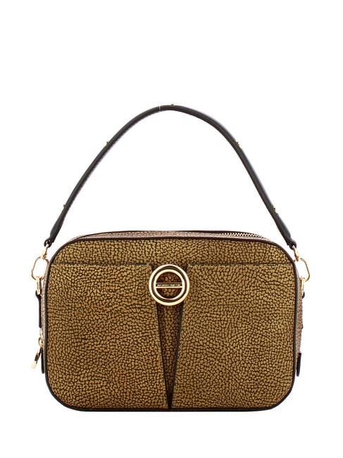 BORBONESE TULIP Mini bolso con bandolera op natural / negro - Bolsos Mujer