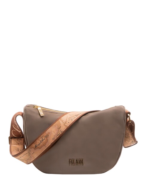 ALVIERO MARTINI PRIMA CLASSE STORMY NYLON Bolso de hombro pequeño con forma de media luna tórtola - Bolsos Mujer