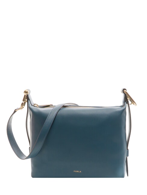 FURLA TONIE Bolso de hombro, de piel azul grisáceo - Bolsos Mujer