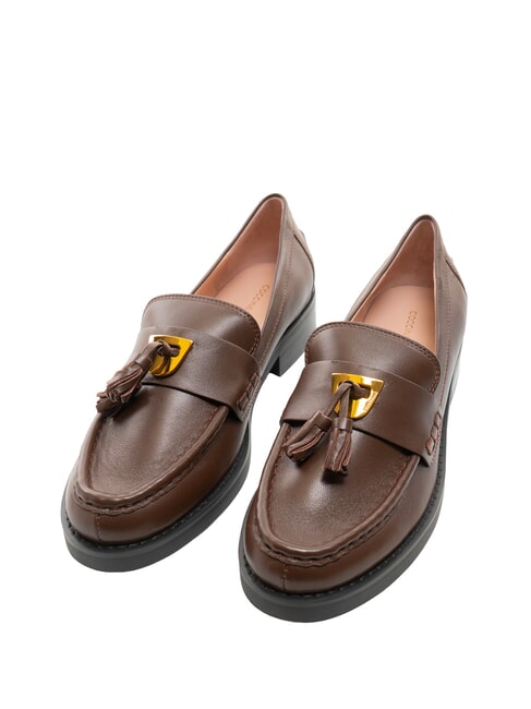 COCCINELLE BEAT SELLERIA Mocasines de piel con borla morena - Zapatos Mujer