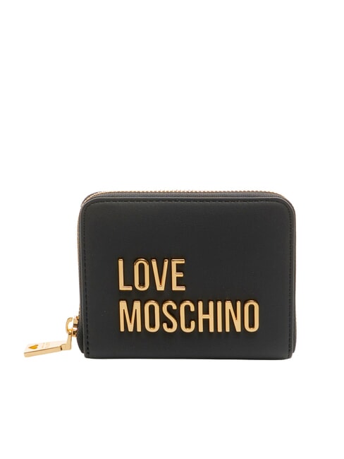 LOVE MOSCHINO BOLD LOVE Cartera compacta con cremallera negro - Carteras Mujer