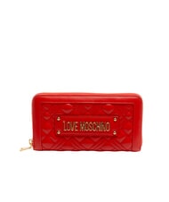 LOVE MOSCHINO QUILTED Cartera grande con cremallera ROJO - Carteras Mujer - 1