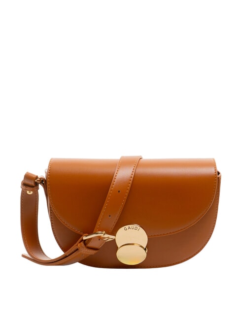 GAUDÌ EVELYN Bolso bandolera pequeño con solapa bronceado - Bolsos Mujer