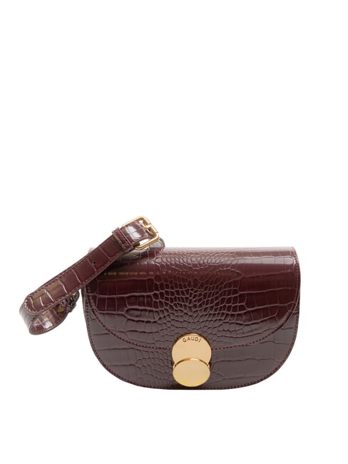 GAUDÌ EVELYN COCCO Bolso de hombro pequeño estampado vino - Bolsos Mujer