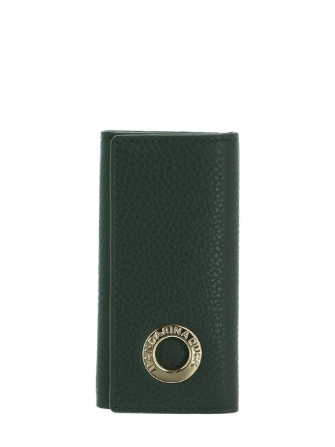 MANDARINA DUCK MELLOW Estuche de cuero para llaves bosque oscuro - Llaveros