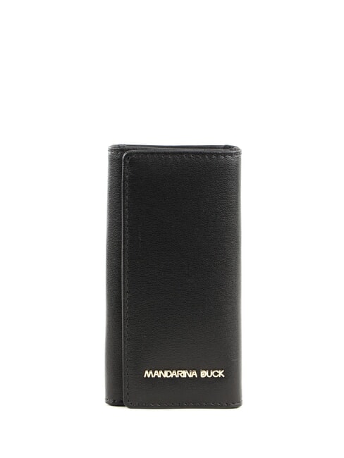 MANDARINA DUCK LUNA Estuche de cuero para llaves NEGRO - Llaveros