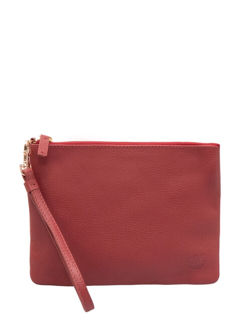 TIMBERLAND SMALL Bolso de mano pequeño de piel con correa de muñeca rojo - Bolsos Mujer