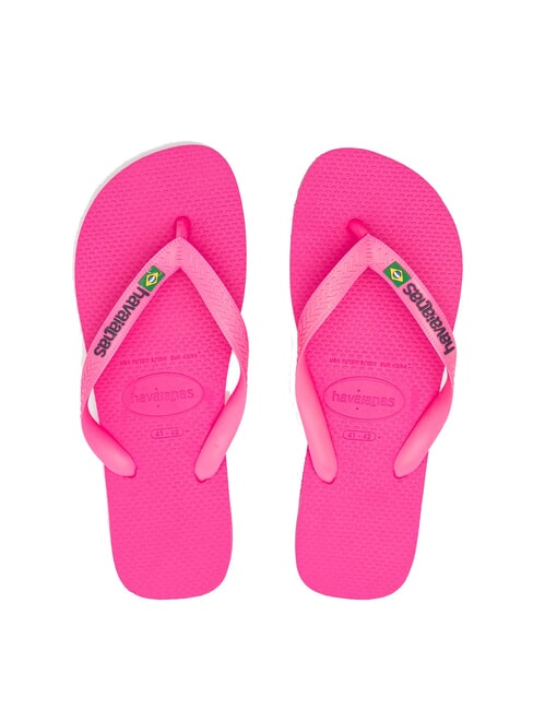 HAVAIANAS  Chanclas BRASIL LOGO flujo rosa/flujo rosa - Zapatos unisex
