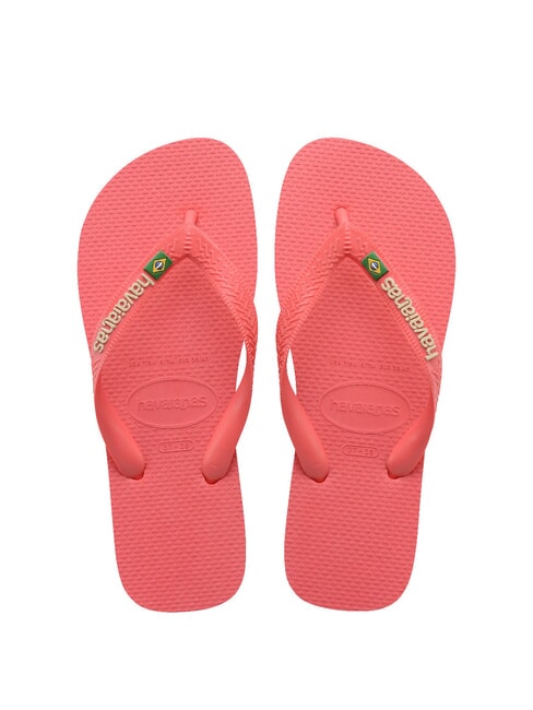 HAVAIANAS BRASIL LOGO Chanclas para hombre coral tropical - Zapatos unisex