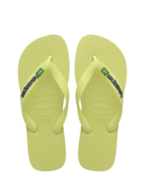 HAVAIANAS BRASIL LOGO Chanclas para hombre verde matcha - Zapatos unisex