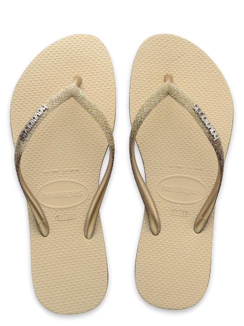 HAVAIANAS SLIM SPARKLE Chancletas SAND / GREY - Zapatos Mujer